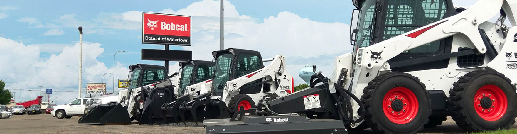 Bobcat of Watertown sign and equipment